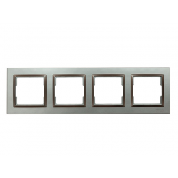 Рамка 4-я горизонтальная Luxel JAZZ (9724) Графитовая