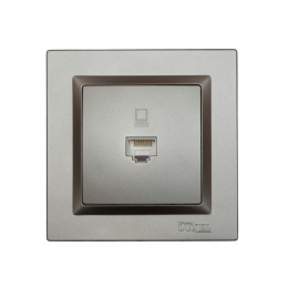 Компьютерная розетка Luxel JAZZ (9727) Графитовая