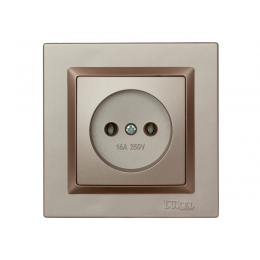 Розетка одинарная Luxel JAZZ (9201) Терракотовая