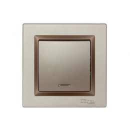 Выключатель с подсветкой Luxel JAZZ (9205) Терракотовый