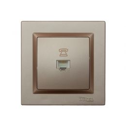 Розетка телефонная Luxel JAZZ (9210) Терракотовая