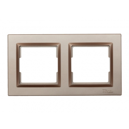 Рамка 2-я горизонтальная Luxel JAZZ (9222) Терракотоваявая