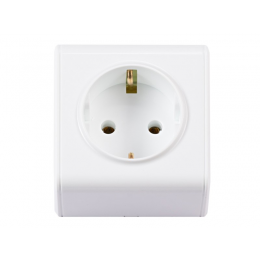 Розетка с заземлением MINIATURE Керамика (2054) белый