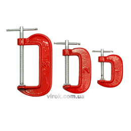 Набір струбцин VOREL G-подібних 3 шт