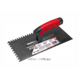 Терка-гладилка з нержавіючої сталі YATO 270 х 130 мм зуб 8 х 8 мм