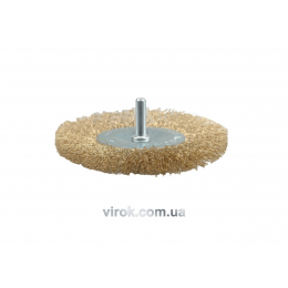 Щітка-крацовка плоска зі стержнем VOREL Ø=100 мм