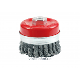 Щітка-крацовка VOREL Ø=65 мм з гайкою М14