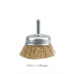 Щітка-крацовка чашкоподібна зі стержнем VOREL Ø=50 мм