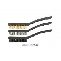Набір щіток дротяних VOREL 170 мм 3 шт