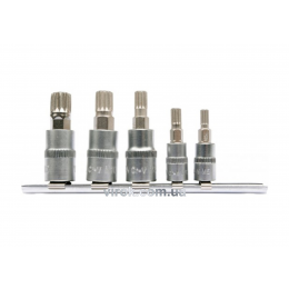 Набір головок торцевих з насадками SPLINE YATO 1/4