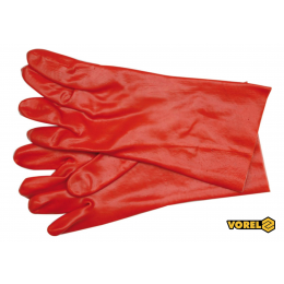 Рукавиці оливо-бензиностійкі червоні VOREL розмір 36 см