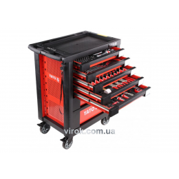 Шафа з інструментами на 4 колесах YATO 98 х 77 х 46.5 см з 7 шухлядами 211 шт