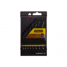 Набір свердл по дереву STANLEY 3-10 мм 8 шт