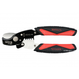 Кабелеріз для кабелів/прутів Ø10.5/3 мм зі знімачем ізоляції Ø1.6-3.2 мм 170 мм YATO