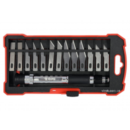 Набор ножів прецизійних з тримачем YATO 14 шт