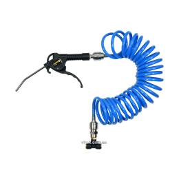 Пістолет пневматичний VOREL з спіральним шлангом 5 м Ø= 5 х 8 мм 3 шт