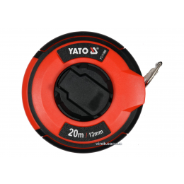 Рулетка сталева з нейлоновим покриттям YATO 20 м х 13 мм