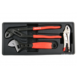 Вклад до інструментальної шафи YATO затискні та переставні кліщі розвідний ключ 3 шт