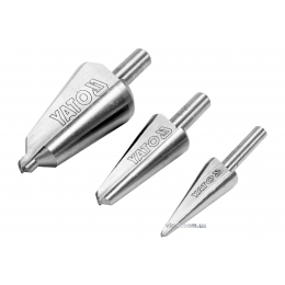 Свердла конусні по металу і ПВХ YATO 3-14 мм 8-20 мм 16-30 мм HSS 4241 3 шт