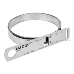 Циркометр сталевий YATO для кола- 2190-3460 мм і діаметра 700-1100 мм з метричною і дюймовою шкалами