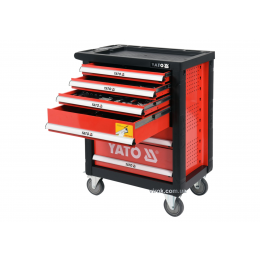 Шафа з інструментами на колесах YATO 97 x 77 x 47 cм з 6 шухлядами 185 шт