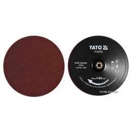 Круг шліфувальний на липучку YATO 230 мм М14 + 4 круги по дереву і 4 круги по металу