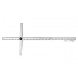 Кутник алюмінієвий YATO з двох лінійок з метричними і дюймовими шкалами 1270 x 560 мм