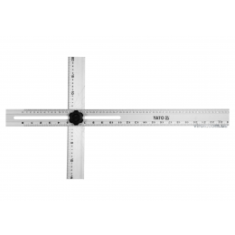 Кутник алюмінієвий YATO з двох лінійок з метричними і дюймовими шкалами 600 x 360 мм