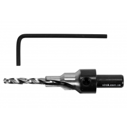 Свердло конфірматне по дереву YATO 4/6 x 8 мм + шестигранний ключ