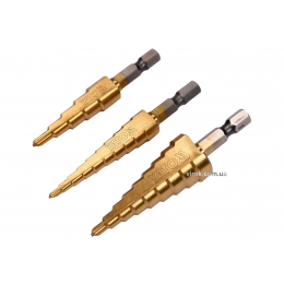 Свердла по металу конусні титанові YATO HEX-1/4