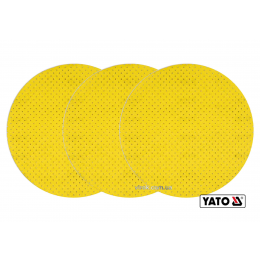 Диск шліфувальний перфорований на липучці до шліфмашини YATO G60 225 мм 3 шт