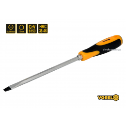 Викрутка плоска ударна з шестигранним стержнем VOREL SL8 х 200 мм HRC 38-46 Cr-V