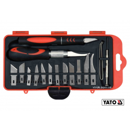 Ножі прецизійні YATO зі змінними лезами 16 шт