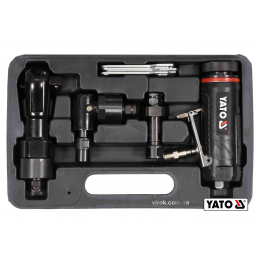 Набір пневматичних інструментів: тріщатка, шліфмашинки кутова і пряма YATO 1/2