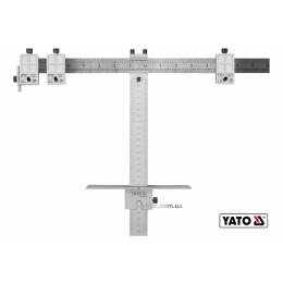 Шаблон для розмітки отворів Т-подібний YATO 250 мм + чохол