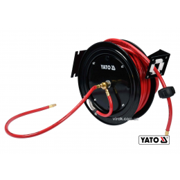 Шланг пневматичний YATO на котушці з автозмотуванням 9.5 мм 15 м