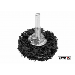 Щітка дискова з синтетичного волокна до дрилі YATO Ø50 мм 4500 об/хв зі шпинделем Ø6 мм