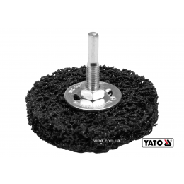 Щітка дискова з синтетичного волокна до дрилі YATO Ø75 мм 4500 об/хв зі шпинделем Ø6 мм