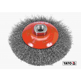 Щітка дискова зачисна з нержавіючої сталі до КШМ YATO Ø125 мм 12500 об/хв М14