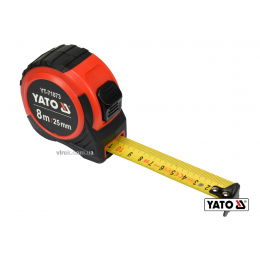 Рулетка YATO 8 м x 25 мм зі сталевою стрічкою і нейлоновим покриттям