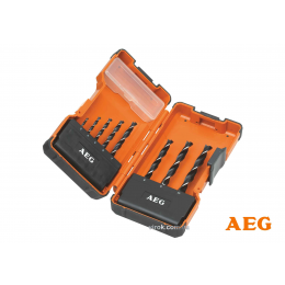 Набір свердл по дереву з 3-крапковими пругами AEG Ø3-10 мм 8 шт + футляр