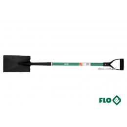 Лопата штикова пряма FLO 17.5 x 27 x 120 см сталева основа скловолоконна ручка
