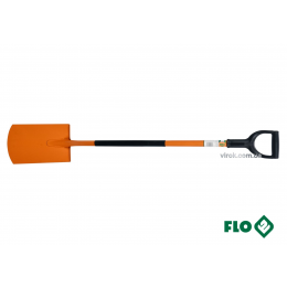 Лопата штикова прямокутна FLO металева основа HRC 45 пластикова ручка