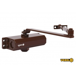 Дотягувач дверей механічний VOREL 40-65 кг 180° 182 х 42 х 63 мм