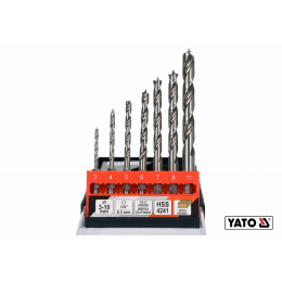 Свердла по дереву спіральні YATO Ø3-4-5-6-7-8-10 мм HEX 1/4