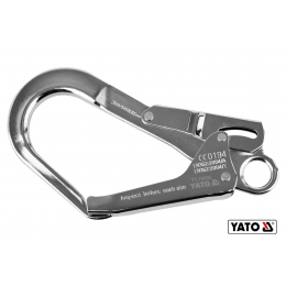 Карабін сталевий автозамикний YATO з розводом- 54 мм 220 мм