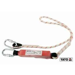 Мотузка з амортизатором і двома карабінами YATO 1.8 м Ø12 мм