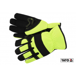 Рукавиці робочі на резинці YATO штучна шкіра + синтетична тканина розмір 9