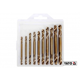 Свердла по металу двосторонні шліфовані YATO HSS 6542 Ø3-6 мм 10 шт