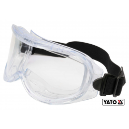Окуляри захисні прозорі YATO з регульованим еластичним пояском
